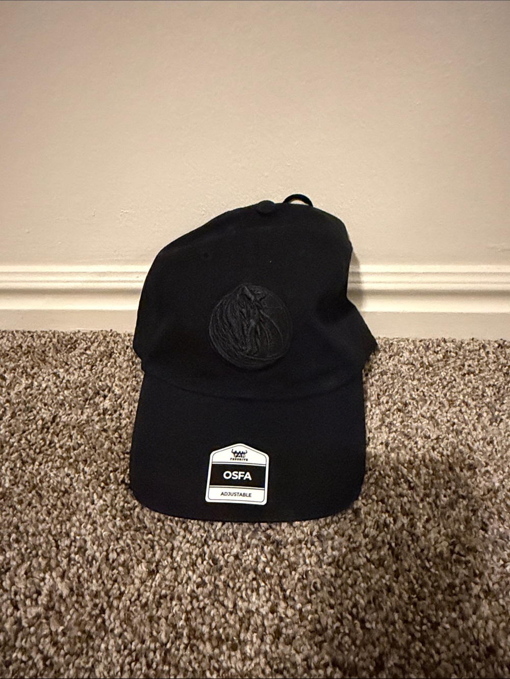 Men's Black Embroidered NBA Dallas Mavericks Logo Dad Cap